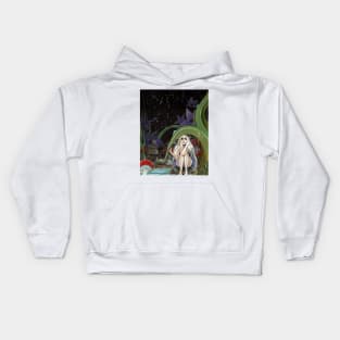 A Storm is coming - faerie hides from the rain Kids Hoodie